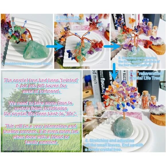 Amethyst Crystal Tree Crystals Healing Stones Reiki Natural Crystals Base Copper - Picture 6 of 7